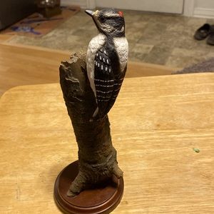 Richard Lamson figurine Audobon collection Downy Woodpecker